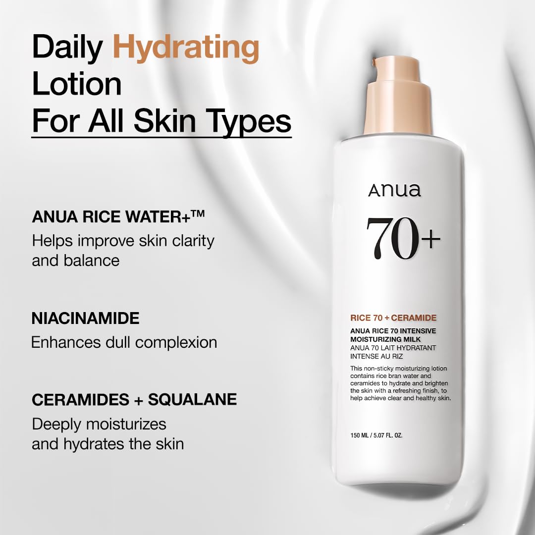 ANUA Rice 70 Intensive Moisturizing Milk (150ml) - Koreancosmetic