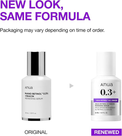 ANUA Nano Retinol 0.3% + Niacin Renewing Serum (30ml) - Koreancosmetic