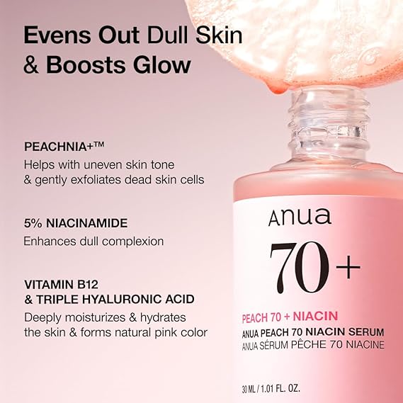 ANUA Peach 70% Niacin Serum (30ml) - Koreancosmetic