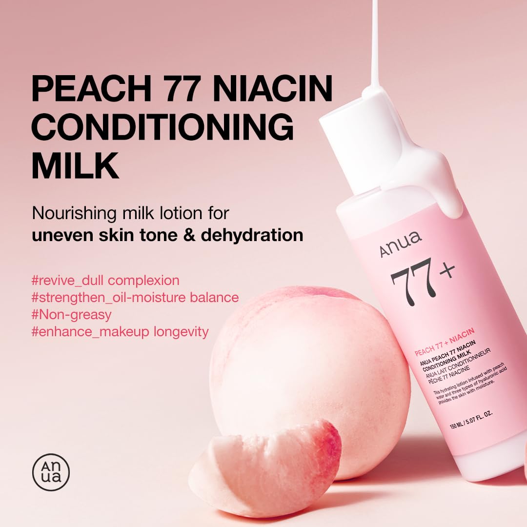 ANUA Peach 77% Niacin Conditioning Milk (150ml) - Koreancosmetic