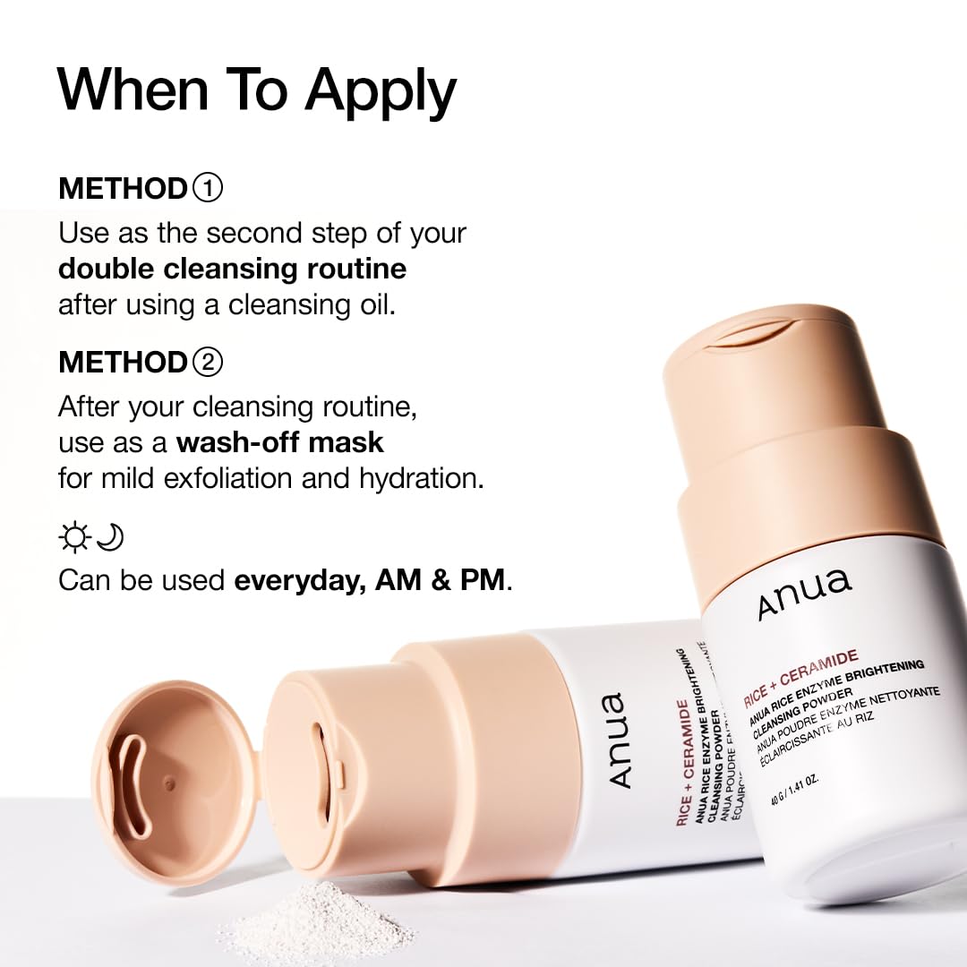 ANUA Rice Enzyme Brightening Cleansing Powder (40g) - Koreancosmetic