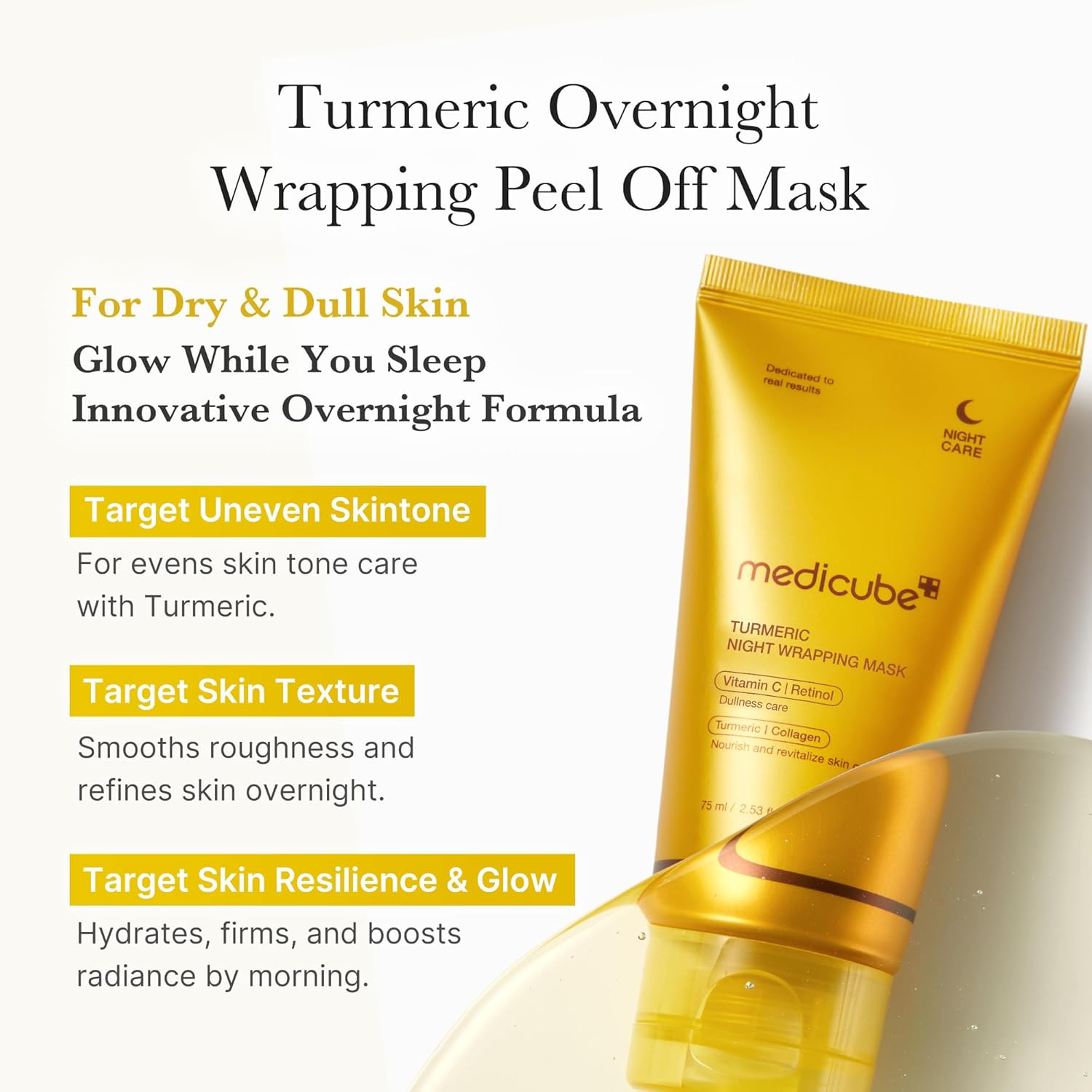 Medicube Kojic Acid Turmeric Night Wrapping Mask (75ml) - Koreancosmetic